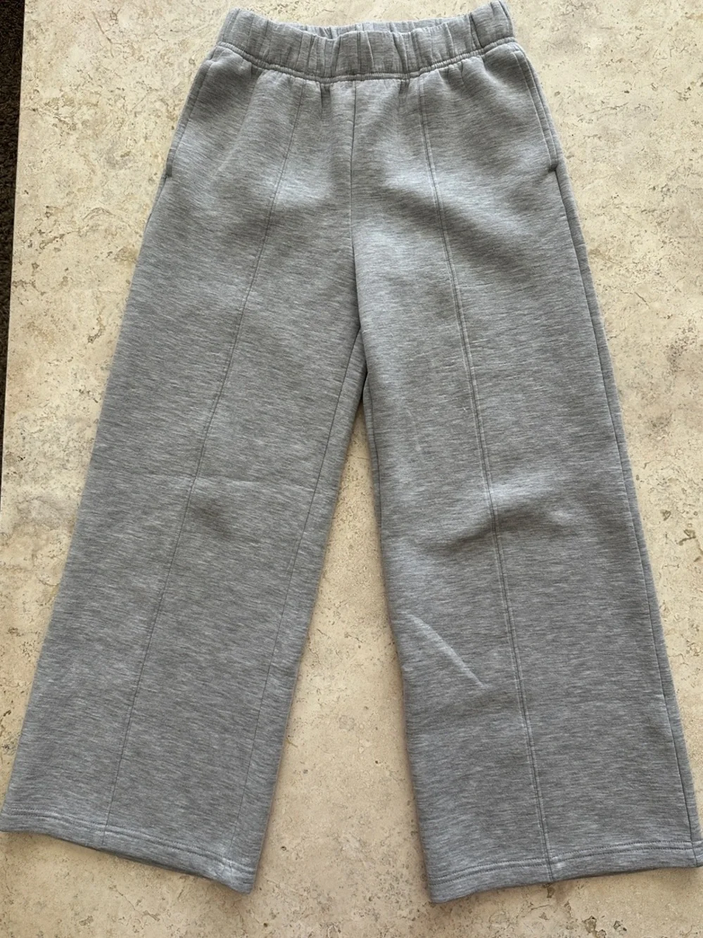 Old Navy Light Gray Kids Wide-Leg Sweatpants